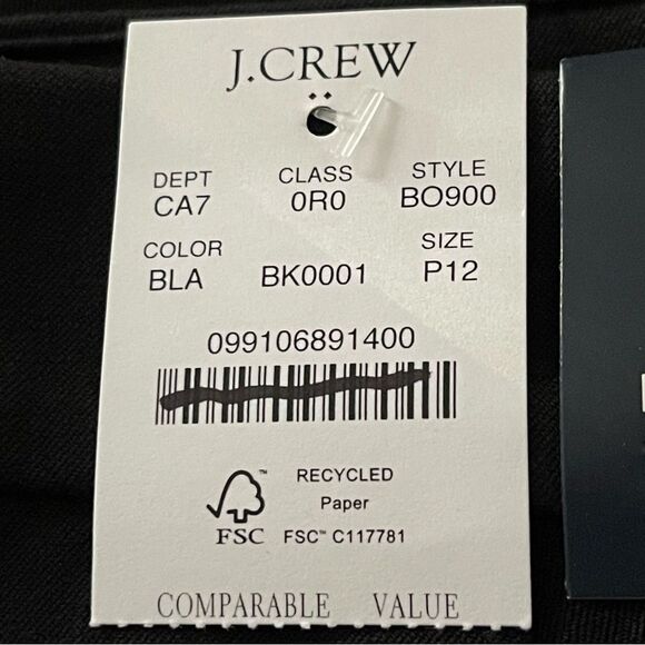 J Crew Fac NWT Petite Kallie Straight Leg Pant 12P High Rise Petite/Short Inseam - Picture 7 of 15